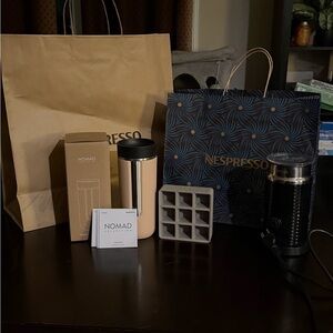 Nespresso Travel Mug, Ice Cube Tray and Milk Frother Set